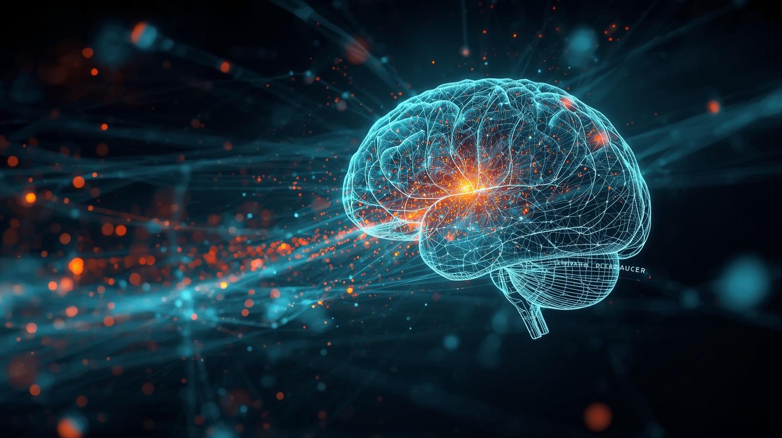 Abstract visual of AI and data nodes